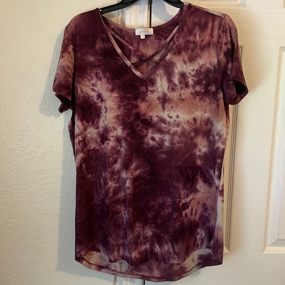 Magenta and pink tie dye top size M